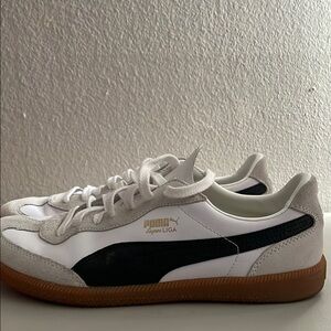 Puma Super Liga White and Black Shoes